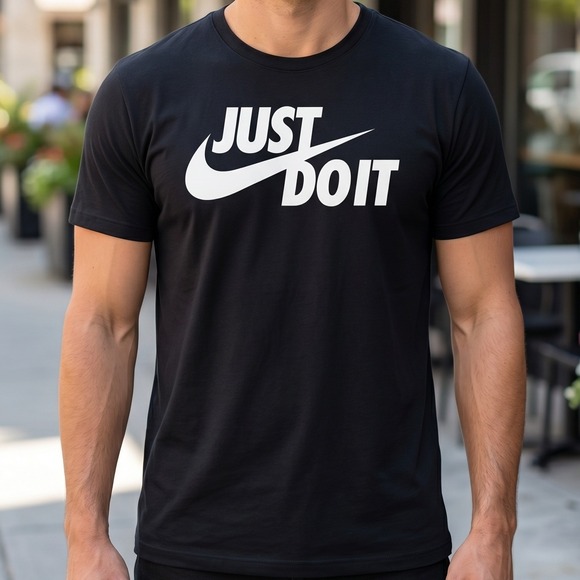 Nike Other - Nike Mens Just Do It Graphic T-Shirt Black Short Sleeve Crew Neck XXL AR5006-010